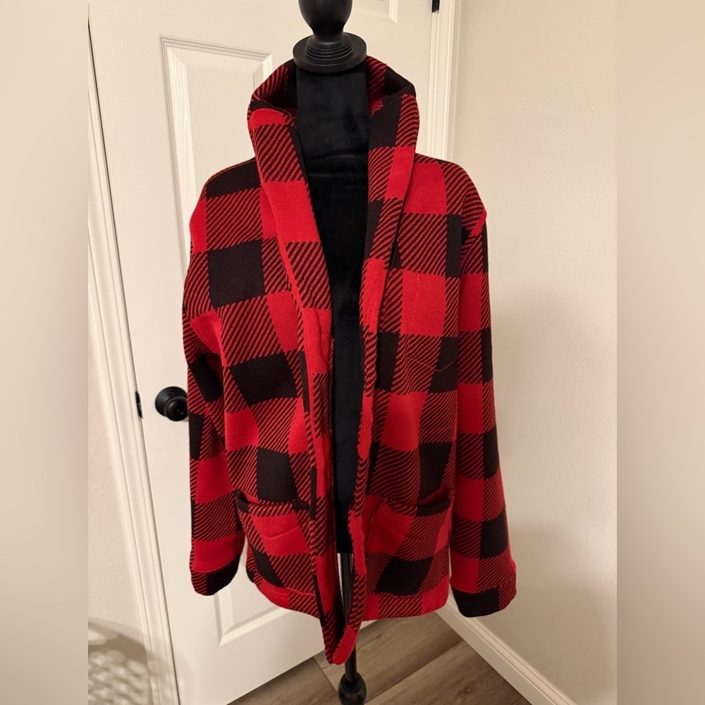 Levi's Trouss Buffalo Plaid Cardigan Sweater